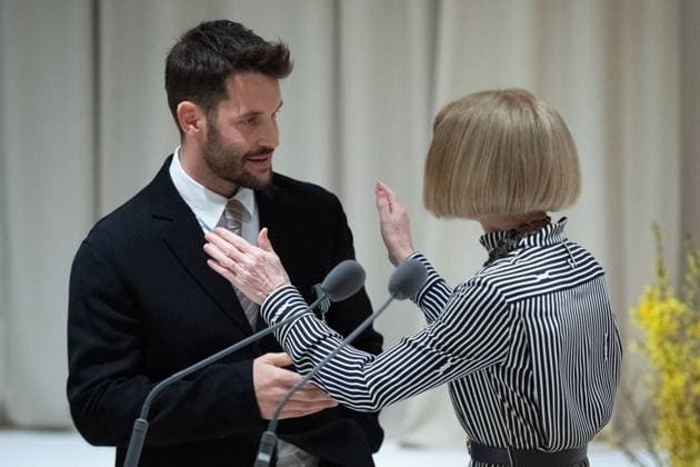PFW Simon Jacquemus Medal Ceremony Simon Jacquemus and Anna Wintour attending the Simon Jacquemus Chevalier de l ordre des Arts et des Lettres Medal Ceremony as part of Paris Fashion Week in Paris, France on March 02, 2024. Photo by Aurore Marechal ABACAPRESS.COM Paris France  Copyright: xMarechalxAurore ABACAx