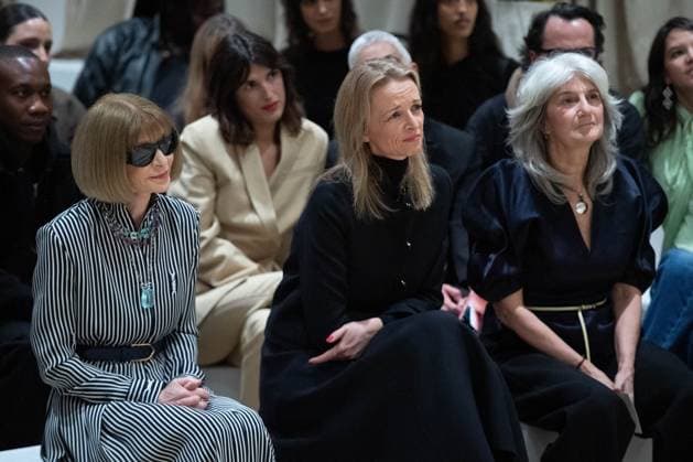 PFW Simon Jacquemus Medal Ceremony Anna Wintour and Delphine Arnault attending the Simon Jacquemus Chevalier de l ordre des Arts et des Lettres Medal Ceremony as part of Paris Fashion Week in Paris, France on March 02, 2024. Photo by Aurore Marechal ABACAPRESS.COM Paris France  Copyright: xMarechalxAurore ABACAx