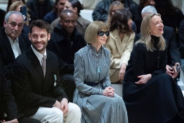 PFW Simon Jacquemus Medal Ceremony Simon Jacquemus, Anna Wintour and Delphine Arnault attending the Simon Jacquemus Chevalier de l ordre des Arts et des Lettres Medal Ceremony as part of Paris Fashion Week in Paris, France on March 02, 2024. Photo by Aurore Marechal ABACAPRESS.COM Paris France  Copyright: xMarechalxAurore ABACAx