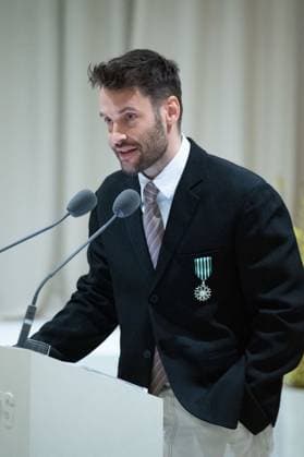 PFW Simon Jacquemus Medal Ceremony Simon Jacquemus attending the Simon Jacquemus Chevalier de l ordre des Arts et des Lettres Medal Ceremony as part of Paris Fashion Week in Paris, France on March 02, 2024. Photo by Aurore Marechal ABACAPRESS.COM Paris France  Copyright: xMarechalxAurore ABACAx