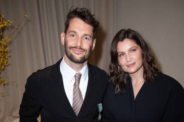 PFW Simon Jacquemus Medal Ceremony Simon Jacquemus and Laetitia Casta attending the Simon Jacquemus Chevalier de l ordre des Arts et des Lettres Medal Ceremony as part of Paris Fashion Week in Paris, France on March 02, 2024. Photo by Aurore Marechal ABACAPRESS.COM Paris France  Copyright: xMarechalxAurore ABACAx