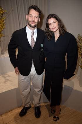 PFW Simon Jacquemus Medal Ceremony Simon Jacquemus and Laetitia Casta attending the Simon Jacquemus Chevalier de l ordre des Arts et des Lettres Medal Ceremony as part of Paris Fashion Week in Paris, France on March 02, 2024. Photo by Aurore Marechal ABACAPRESS.COM Paris France  Copyright: xMarechalxAurore ABACAx