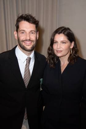 PFW Simon Jacquemus Medal Ceremony Simon Jacquemus and Laetitia Casta attending the Simon Jacquemus Chevalier de l ordre des Arts et des Lettres Medal Ceremony as part of Paris Fashion Week in Paris, France on March 02, 2024. Photo by Aurore Marechal ABACAPRESS.COM Paris France  Copyright: xMarechalxAurore ABACAx