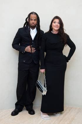 PFW Simon Jacquemus Medal Photocall Kalash and Clara Kata attending the Simon Jacquemus Chevalier de l ordre des Arts et des Lettres Medal Ceremony as part of Paris Fashion Week in Paris, France on March 02, 2024. Photo by Aurore Marechal ABACAPRESS.COM Paris France  Copyright: xMarechalxAurore ABACAx