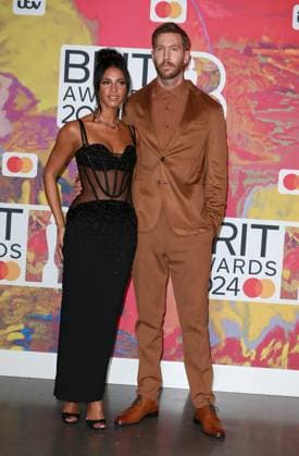 BRIT Awards 2024 at The O2 Arena in London, UK - 02 Mar 2024 Vick Hope and Calvin Harris attend the BRIT Awards 2024 at The O2 Arena. London United Kingdom Copyright: xFredxDuvalx xSOPAxImagesx FDbritawards56