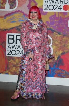 March 2, 2024, London, United Kingdom: Dame Zandra Rhodes attends the BRIT Awards 2024 at The O2 Arena. London United Kingdom - ZUMAs197 20240302_aaa_s197_170 Copyright: xFredxDuvalx