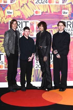 Matt Kean, Lee Malia, Oliver Sykes and Matt Nicholls from Bring Me the Horizon at the 44 BRIT Awards 2023 at the O2 Arena London, 02 03 2024 Foto:xS.xVasx xFuturexImagex brit_awards_4517