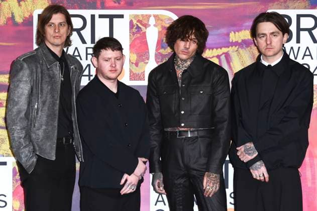 Matt Kean, Lee Malia, Oliver Sykes and Matt Nicholls from Bring Me the Horizon at the 44 BRIT Awards 2023 at the O2 Arena London, 02 03 2024 Foto:xS.xVasx xFuturexImagex brit_awards_4518