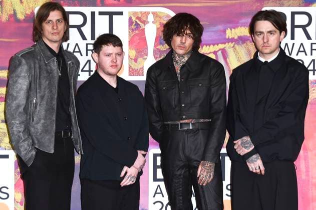 Matt Kean, Lee Malia, Oliver Sykes and Matt Nicholls from Bring Me the Horizon at the 44 BRIT Awards 2023 at the O2 Arena London, 02 03 2024 Foto:xS.xVasx xFuturexImagex brit_awards_4519