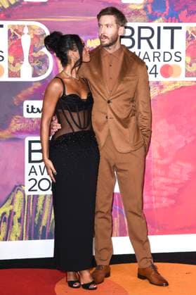 Vick Hope with husband Calvin Harris at the 44 BRIT Awards 2023 at the O2 Arena London, 02 03 2024 Foto:xS.xVasx xFuturexImagex brit_awards_4750