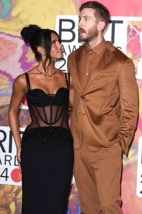 Vick Hope with husband Calvin Harris at the 44 BRIT Awards 2023 at the O2 Arena London, 02 03 2024 Foto:xS.xVasx xFuturexImagex brit_awards_4752