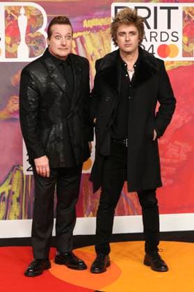 Tre Cool and Billie Joe Armstrong from Green Day at the 44 BRIT Awards 2023 at the O2 Arena London, 02 03 2024 Foto:xD.xJonesx xFuturexImagex brit_awards_4101