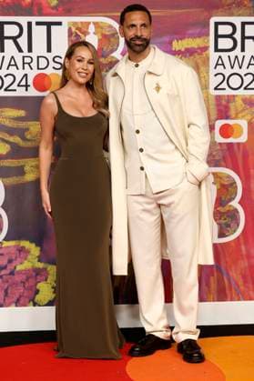 Rio Ferdinand with wife Kate Ferdinand at the 44 BRIT Awards 2023 at the O2 Arena London, 02 03 2024 Foto:xD.xJonesx xFuturexImagex brit_awards_4119