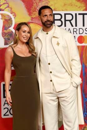 Rio Ferdinand with wife Kate Ferdinand at the 44 BRIT Awards 2023 at the O2 Arena London, 02 03 2024 Foto:xD.xJonesx xFuturexImagex brit_awards_4120