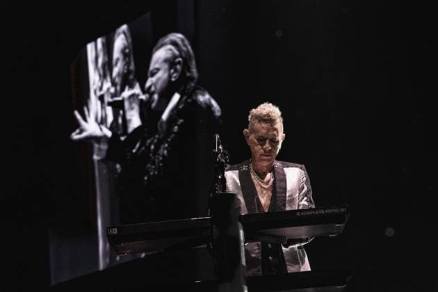 Depeche Mode live in Copenhagen, Denmark Copenhagen, Denmark. 10th, February 2024. The English band Depeche Mode performs a live concert at the Royal Arena in Copenhagen. Here musician Martin Gore is seen live on stage. Copenhagen Denmark  Copyright: xGonzalesxPhoto ThomasxRungstromx