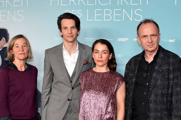 Director Judith Kaufmann, Sabin Tambrea, Henriette Confurius and director Georg Maas at the Die Herrlichkeit des Lebens film premiere on 6 03 2024 in Berlin Die Herrlichkeit des Lebens film premiere in Berlin