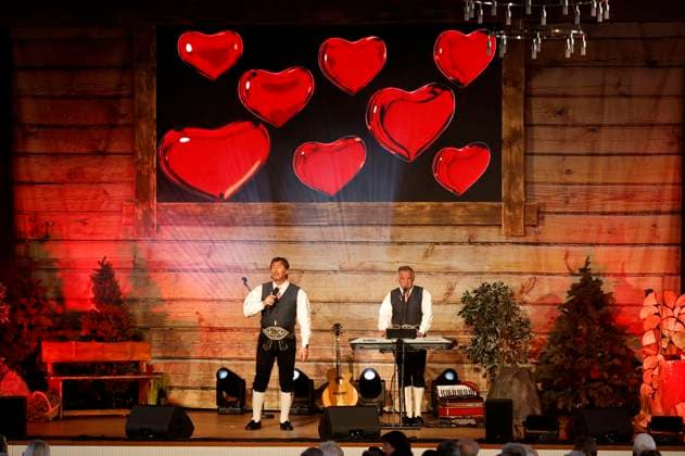 Joakin Stuffer and Otto Demetz Die Ladiner at the Kings of Folk Music concert Marianne Michaels farewell tour in the Zerbst town hall, 07 03 2024 Foto:xR.xStoffelsx xFuturexImagex volksmusik_4335