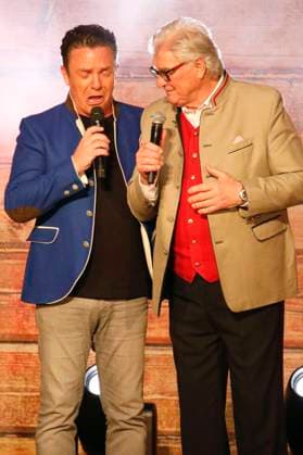 Stefan Mross and Michael Hartl at the Könige der Volksmusik concert Marianne Michaels farewell tour in the Zerbst town hall, 07 03 2024 Foto:xR.xStoffelsx xFuturexImagex volksmusik_4349
