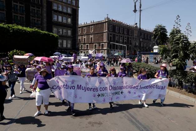 March 8, 2024, Mexico City, Mexico: Women take part during International Women s Day demonstration to protest agains femicides. hundreds of women join protests around the world to commemorate International Women Day. on March 8, 2024 in Mexico City, Mexico Mexico City Mexico - ZUMAe321 20240308_zia_e321_052 Copyright: xLuisxBarronx