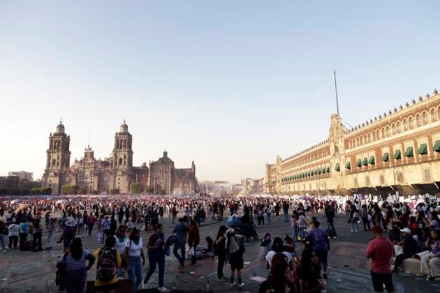 March 8, 2024, Mexico City, Mexico: Women take part during International Women s Day demonstration to protest agains femicides. hundreds of women join protests around the world to commemorate International Women Day. on March 8, 2024 in Mexico City, Mexico Mexico City Mexico - ZUMAe321 20240308_zia_e321_058 Copyright: xLuisxBarronx