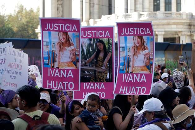 March 8, 2024, Mexico City, Mexico: Women take part during International Women s Day demonstration to protest agains femicides. hundreds of women join protests around the world to commemorate International Women Day. on March 8, 2024 in Mexico City, Mexico Mexico City Mexico - ZUMAe321 20240308_zia_e321_062 Copyright: xLuisxBarronx