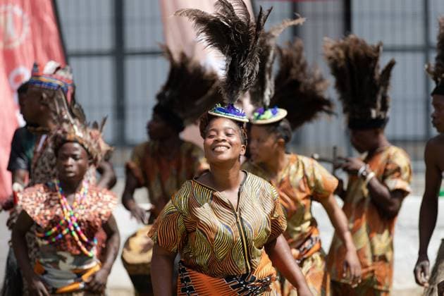 News Bilder des Tages (240309) -- LUSAKA, March 9, 2024 -- Zambian women dance during the International Women s Day celebration in Lusaka, Zambia, March 8, 2024. Zambia on Friday joined the rest of the world in commemorating International Women s Day, with President Hakainde Hichilema saying investing in women is a moral obligation as well as a human rights issue. ) ZAMBIA-LUSAKA-INT L WOMEN S DAY-CELEBRATION PengxLijun 