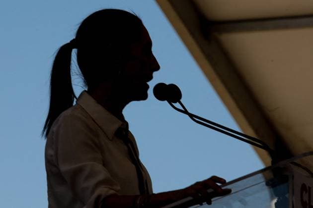 Claudia Scheinbaum On The Campaign Trail - Mexico Claudia Sheinbaum, candidate for the Presidency of Mexico for the Let s Make History coalition,speaks during a political rally as part of her tour of the State of Mexico. Teoloyucan, Mexico, March 8, 2024. Photo by Rick Cruz Eyepix Group ABACAPRESS.COM Teoloyucan State Of Mexico Mexico  Copyright: xEyepix ABACAx