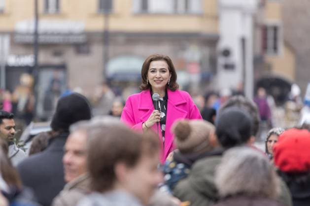 News Themen der Woche KW10 Innsbruck 02.03.2024, Annasäule, Innsbruck, AUT, Gemeinderatswahl Innsbruck, Wahlkampfauftakt die Grünen, Gemeinderats- und Bürgermeisterwahl, im Bild BM Alma Zadic (Die Grünen) Austria s Justice Minister Alma Zadic (The Greens) during the the green party campaign launch for the local council and mayoral elections in Annasäule in Innsbruck, Austria on 2024 03 02. Expa *** Innsbruck 02 03 2024, Annasäule, Innsbruck, AUT, Gemeinderatswahl Innsbruck, Wahlkampfauftakt die Grünen, Gemeinderats und Bürgermeisterwahl, im Bild BM Alma Zadic Die Grünen Austria s Justice Minister Alma Zadic The Greens during the the green party campaign launch for the local council and mayoral elections in Annasäule in Innsbruck, Austria on 2024 03 02 Exp  EP_gro