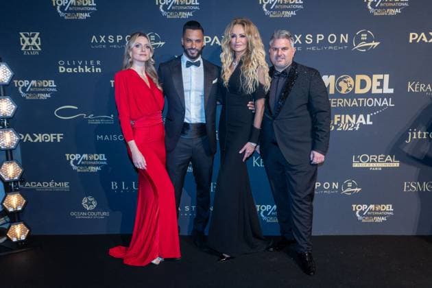 Top Model International Final 2024 Ceremony - Monaco Ricky Whittle and Adriana Karembeu during the Top Model International Final 2024 Ceremony at Sporting Of Monte-Carlo, Salle des Ã toiles on March 9, 2024 in Monte-Carlos, France. Photo by Cyril Chateau ABACAPRESS.COM Monaco Moldova  Copyright: xChateauxCyril ABACAx