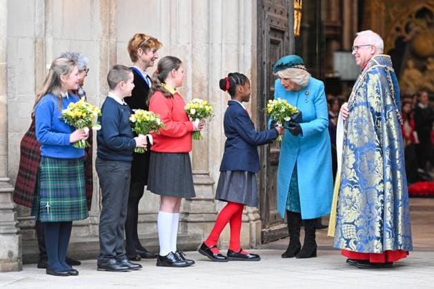 Entertainment Themen der Woche KW11 Entertainment Bilder des Tages Departures from the 2024 Commonwealth Day Service at Westminster Abbey in London, England Featuring: Queen Camilla Where: London, United Kingdom When: 11 Mar 2024 Credit: Cover Images EDITORIAL USE ONLY. NOT FOR USE BY NEWSPAPERS BASED IN THE UK. Copyright: xx 53558891