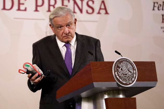 Mexico s President Lopez Obrador Health Pulse report March 12, 2024, Mexico City, Mexico: The president of Mexico, Andres Manuel Lopez Obrador gestures while speak during the a briefing conference at the National Palace. on March 12, 2024 in Mexico City, Mexico (Photo by Luis Barron Eyepix Group) Copyright: xLuisxBarronx xEyepixxGroupx LB_12032024_114073