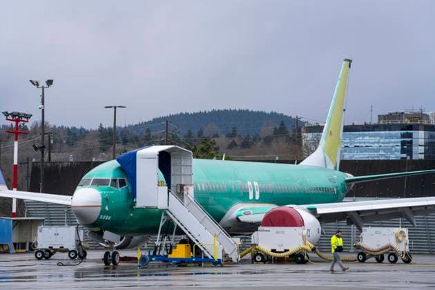 March 12, 2024, Renton, Washington, USA: Boeing airplanes in various stages of maintenance stand at the edge of the runway of Renton Municipal Airport near the Boeing Renton Factory, Tuesday. The Boeing Renton Factory is where the company s Boeing 737 MAX 9 passenger airliners are manufactured. Monday, the Department of Justice (DOJ) announced it has launched a criminal investigation into Boeing, little over two months after a door plug blew off an Alaskan Airlines 737 mid-flight. Meanwhile, the National Transportation Safety Board (NTSB) is conducting its own probe into the company. The chair of the board said getting Boeing to hand over the information needed has been frustrating. Questions about passenger safety and Boeing planes were di - ZUMAb344 20240312_znp_b344_003 Copyright: xM.xScottxBrauerx