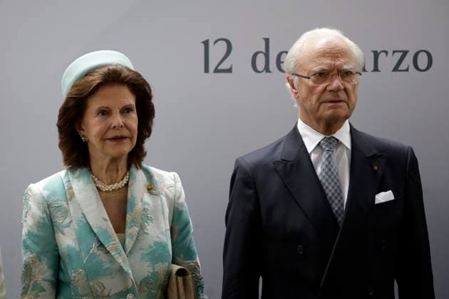 Swedish Royals Visit Mexico - Day 1 March 12, 2024, Mexico City, Mexico: Swedish Queen Silvia and Swedish King Carl XVI Gustaf attend the signing agreement on the first day of the Swedish State visit to Mexico at Mexican Senate. on March 12, 2024 in Mexico City, Mexico. (Photo by Luis Barron Eyepix Group) Copyright: xLuisxBarron xEyepixxGroupx LB_11032024_114099