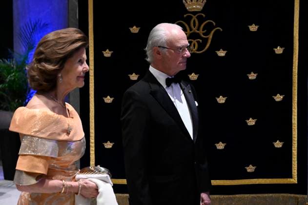 Swedish Royals Visit Mexico - Day 1 March 12, 2024, Mexico City, Mexico: Swedish King Carl XVI Gustaf during a banquet on the first day of the Swedish State visit to Mexico at the National Palace. on March 12, 2024 in Mexico City, Mexico. (Photo by Carlos Tischler Eyepix Group ABACAPRESS.COM) Mexico City Mexico  Copyright: xTischlerxCarlos Eyepix ABACAx