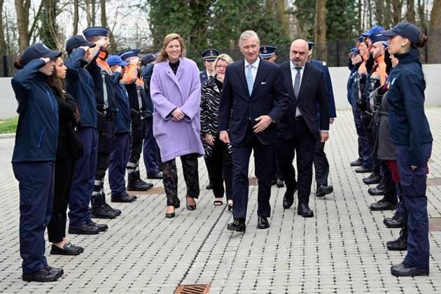 Bilder des Jahres 2024, Entertainment 03 März Entertainment Themen der Woche KW11 Entertainment Bilder des Tages King Philippe visits the POLBRU CADETS BRUSSELS, BELGIUM - MARCH 13 : King Philippe visits the cadets of the Brussels Capitale Ixelles Elsene police zone, the only one in Belgium to have its own cadet section. The POLBRU CADETS project was launched in 2019 and aims to create links between the police and young people aged 15 to 17 from diverse backgrounds. It enables them to take part throughout the year in various activities related to police duties (including training courses, demonstrations, visits to departments and civic initiatives) on March 13, 2024 in Brussels, Belgium, 13 03 2024 Brussels Belgium  Copyright: xDidierxLebrunx