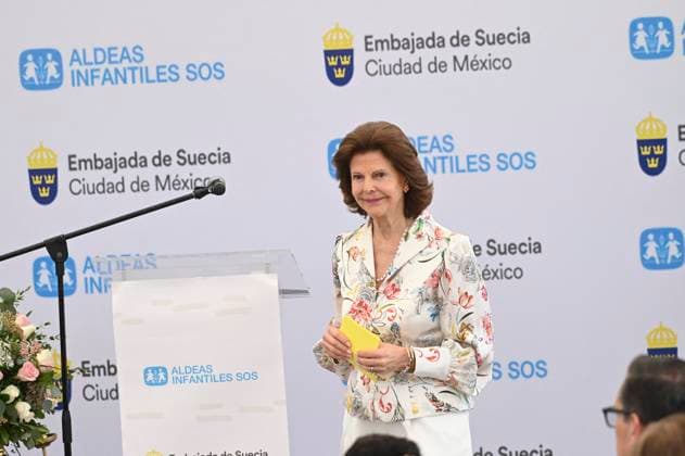 Swedish Royals Visit Mexico - Day 2 March 13, 2024, Mexico City, Mexico: Swedish Queen Silvia speaks during the visit of the Swedish royal couple to the SOS Children?s Villages on the second day of the Swedish State visit to Mexico. on March 13, 2024 in Mexico City, Mexico. (Photo by Carlos Tischler Eyepix Group ABACAPRESS.COM) Mexico City Mexico  Copyright: xTischlerxCarlos Eyepix ABACAx