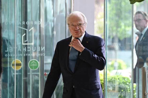 Swedish Royals Visit Mexico - Day 2 March 13, 2024, Mexico City, Mexico: Swedish Queen Silvia and Swedish King Carl XV arriving at the new engineering center of the telecommunications Swedish company Ericsson on the second day of the Swedish State visit to Mexico. on March 13, 2024 in Mexico City, Mexico. (Photo by Carlos Tischler Eyepix Group ABACAPRESS.COM) Mexico City Mexico  Copyright: xTischlerxCarlos Eyepix ABACAx