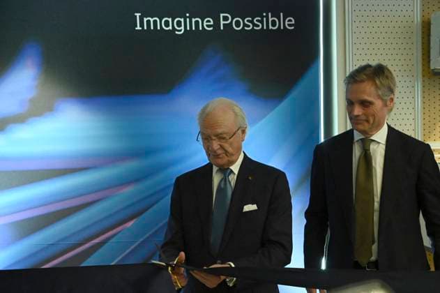 Swedish Royals Visit Mexico - Day 2 March 13, 2024, Mexico City, Mexico: Swedish King Carl XVl cutting the ribbon to inaugurate the new engineering center of the telecommunications Swedish company Ericsson on the second day of the Swedish State visit to Mexico. on March 13, 2024 in Mexico City, Mexico. (Photo by Carlos Tischler Eyepix Group ABACAPRESS.COM) Mexico City Mexico  Copyright: xTischlerxCarlos Eyepix ABACAx