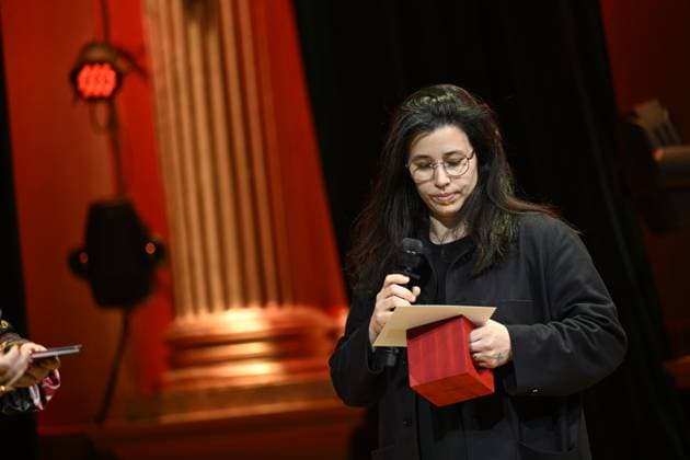 STOCKHOLM, SWEDEN 20240314 Meli Petersson Ellafi Freelances winner in the category Everyday Life Picture Domestic at the Picture of the Year award ceremony at Nalen in Stockholm STOCKHOLM SWEDEN x10050x  Copyright: xPontusxLundahl TTx ARETS BILD 2024 wtyGZ5VoT5M