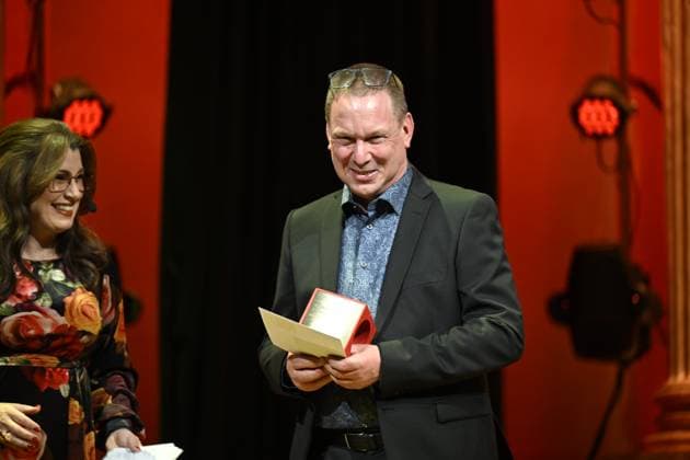 STOCKHOLM, SWEDEN 20240314 Niklas Gustavsson, Helsingborgs Dagblad winner in the category Everyday Life Picture Abroad at the Picture of the Year award ceremony at Nalen in Stockholm STOCKHOLM SWEDEN x10050x  Copyright: xPontusxLundahl TTx ARETS BILD 2024 lDroE39Zt5M