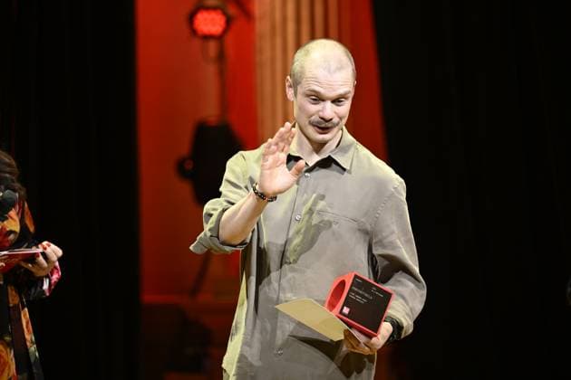 STOCKHOLM, SWEDEN 20240314 Linus Sundahl Djerf Svenska Dagbladet winner in the Portrait category at the Picture of the Year award ceremony at Nalen in Stockholm STOCKHOLM SWEDEN x10050x  Copyright: xPontusxLundahl TTx ARETS BILD 2024 spwVKEti1Tw