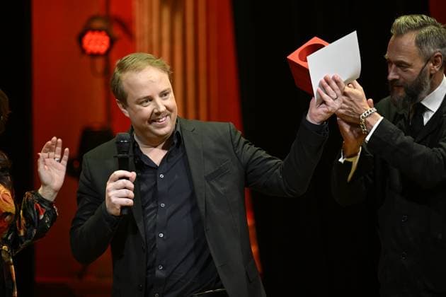 STOCKHOLM, SWEDEN 20240314 Andreas Bardell Aftonbladet winner in the Sports Picture category at the Picture of the Year award ceremony at Nalen in Stockholm STOCKHOLM SWEDEN x10050x  Copyright: xPontusxLundahl TTx ARETS BILD 2024 frGhZQZ3DUk