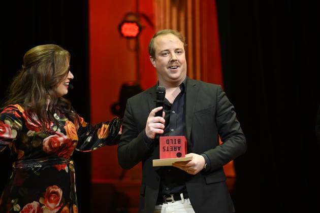 STOCKHOLM, SWEDEN 20240314 Andreas Bardell Aftonbladet winner in the Sports Picture category at the Picture of the Year award ceremony at Nalen in Stockholm STOCKHOLM SWEDEN x10050x  Copyright: xPontusxLundahl TTx ARETS BILD 2024 bfACtCaB7Mg