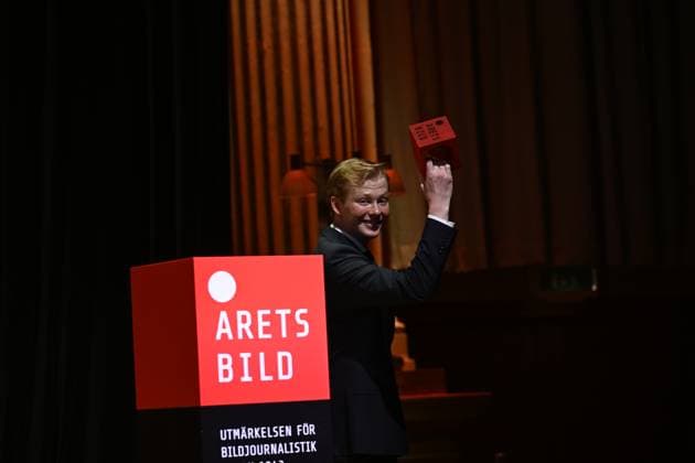 STOCKHOLM, SWEDEN 20240314 Maxim ThorÃ Bildbyran winner in the Sports Reporting category at the Picture of the Year Awards at Nalen in Stockholm STOCKHOLM SWEDEN x10050x  Copyright: xPontusxLundahl TTx ARETS BILD 2024 QnuDRRMZoOE