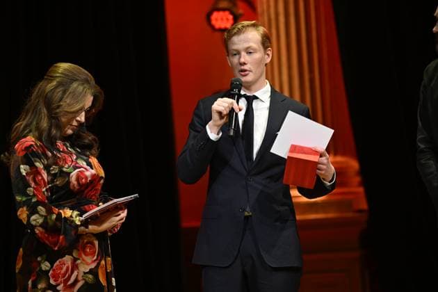 STOCKHOLM, SWEDEN 20240314 Maxim ThorÃ Bildbyran winner in the Sports Reporting category at the Picture of the Year Awards at Nalen in Stockholm STOCKHOLM SWEDEN x10050x  Copyright: xPontusxLundahl TTx ARETS BILD 2024 sABpLqdR1-Y