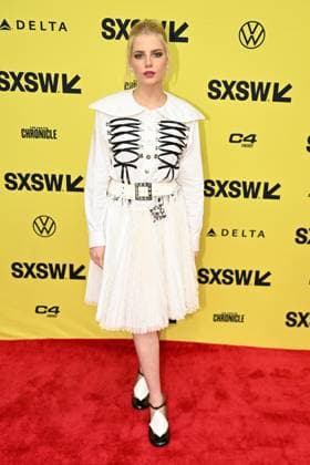 March 14, 2024, Austin, Tx, United States of America: Actress LUCY BOYNTON on the red carpet for the premier of The Greatest Hits during the South by Southwest Film and Music Festival on March 14, 2024 at the Paramount Theater in Austin, Texas. Austin United States of America - ZUMAw132 20240314_zap_w132_060 Copyright: xTomxWalkox
