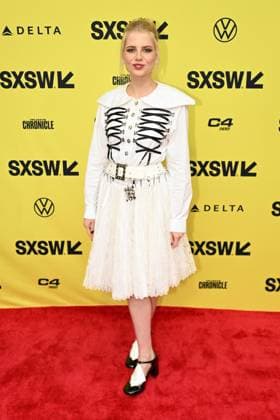 March 14, 2024, Austin, Tx, United States of America: Actress LUCY BOYNTON on the red carpet for the premier of The Greatest Hits during the South by Southwest Film and Music Festival on March 14, 2024 at the Paramount Theater in Austin, Texas. Austin United States of America - ZUMAw132 20240314_zap_w132_069 Copyright: xTomxWalkox