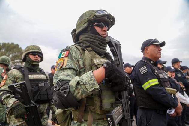 March 15, 2024, Ecatepec de Morelos, Mexico: Members of the Mexican Army during the departure of a security operation called Rastrillo to combat crime in the Municipality of Ecatepec. More than 1,300 elements from the Attorney General s Office of the Republic (FGR), the Attorney General s Office of the State of Mexico (FGJEM) and the State Police take part during the Operation. on March 15, 2024 in Ecatepec de Morelos, Mexico. Ecatepec De Morelos Mexico - ZUMAe321 20240315_zia_e321_025 Copyright: xRickxCruzx