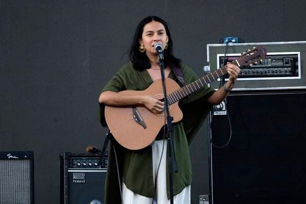 Time for Women: Festival for Equality Concert March 16, 2024, Mexico City, Mexico: Singer Laura Itandehui, performs during a free concert as part of the Time for Women: Festival for equality at the Mexico City Zocalo. on March 16, 2024 in Mexico City, Mexico (Photo by Luis Barron Eyepix Group) Copyright: xLuisxBarronx xEyepixxGroupx LB20240316J1