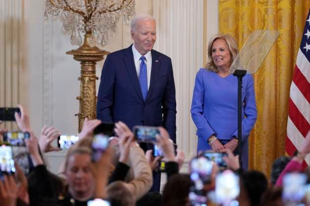 March 18, 2024, Washington, District Of Columbia, USA: United States President Joe Biden and first lady Dr. Jill Biden host a Women™s History Month reception at the White House in Washington, DC, March 18, 2024 Washington USA - ZUMAs152 20240318_faa_s152_018 Copyright: xChrisxKleponisx